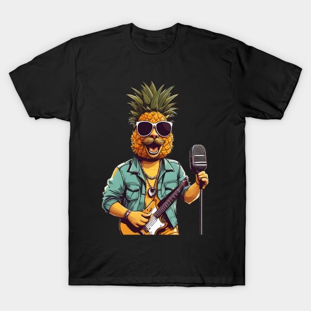 Pineapple Singer T-Shirt by Merchweaver